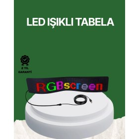 Resim Mercansa USB Girişli Rgb LED Tabela Ayarlanabilir Parlaklık ve Kayan Yazı Özellikli 
