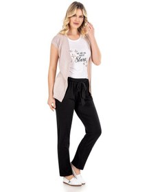 Resim Yelekli Askılı Pijama Takım 3lü Set Yazlık Dowry 15-11 SOMON 