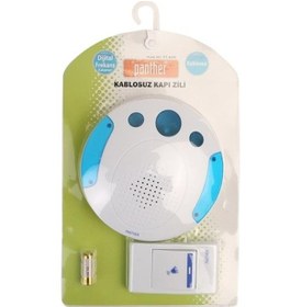 Resim Panther Pt-8200 Kablosuz Kapı Zili-Işıklı Kapı Zili Pil Dahil 