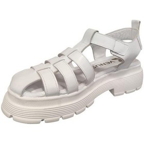 Resim Venüs 2409211y Burnu Kapalı Kadın Deri Sandalet Beyaz 