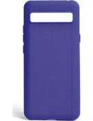 Resim TCL 10 Plus Uyumlu Kılıf Kamera Korumalı Silikon Zore Biye Arka Kapak Mavi 