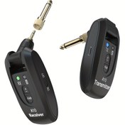 Resim 2.4GHz Kablosuz Gitar Sistemi, Şarj Edilebilir Pil, Çift Mod, 1/4" & 1/8" Jaklar, 270° Dönebilen Verici ve Alıcı Akustik Gitarlar, Baslar, Kemanlar, Klavyeler için - Siyah 