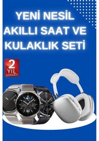 Resim Yeni Nesil Sesli Görüşme Akıllı Saat Ve Powerbank Çoklu Şarj Girişli Bluetooth Kulaklık Nabız Ölçer 
