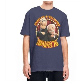Resim Snapbuy Trolling 76 Statler Ve Since Muppet T-shirt Erkekler Pamuk Spor Kısa Kollunaneerkek Nane 