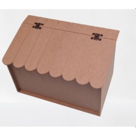 Resim Hobi Dekoratif Ekmeklik Ev Şekli Ahşap Mdf Ham El Yapımı Kahverengi 