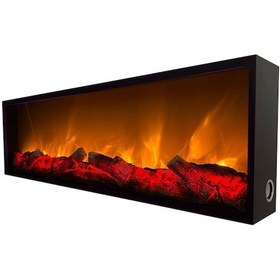 Resim Esha Home Dekoratif Elektrikli Yapay Şömine Farklı Renk Modları, Kumandalı, Bluetooth 90x25 Cm 