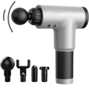 Resim Kuzgun Ticaret 6 Farklı Seviyeli Titreşimli 4 Farklı Başlıklı Büyük Boy Masaj Tabancası ( Lisinya ) 