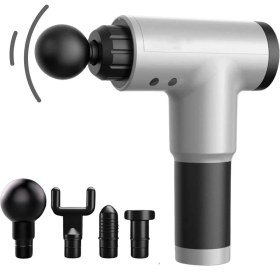 Resim Kuzgun Ticaret 6 Farklı Seviyeli Titreşimli 4 Farklı Başlıklı Büyük Boy Masaj Tabancası ( Lisinya ) 