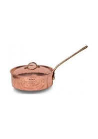 Resim Turna Bakır Karnıyarık Tencere Tek Kulp 1 No 16 Cm El Dövme Kırmızı Turna8196-1 