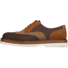 Resim Costo Shoes ALP23 Kahve Nubuk & Kum Nubuk Deri Hafif Rahat Eva Taban Rahat Geniş Kalıp Premium Serisi 