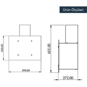 Resim Kumtel DF6-833 Italian Design Cam Ankastre Davlumbaz 