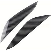 Resim Honeybeeshop For Tesla Model 3 Y Karbon Deseni Araba Dekoratif Şerit Far Çene Rüzgar Bıçağı Karbon Fiber Modifikasyon Aksesuarları 