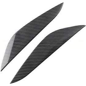 Resim Honeybeeshop For Tesla Model 3 Y Karbon Deseni Araba Dekoratif Şerit Far Çene Rüzgar Bıçağı Karbon Fiber Modifikasyon Aksesuarları 