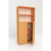 Resim 3G Tasarım Modüler iki Raflı İki Kapaklı Ofis Dolabı Dosya Dolabı 3G-032-KD-KAYIN/90x37x190h 