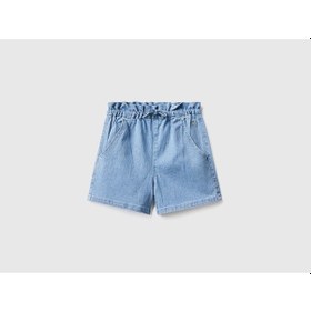 Resim United Colors Of Benetton Unıted Colors Of Benetton Kız Bebek Denim Şort 4xa2g900q Mavi 