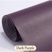 Resim Deri Tamir Yaması Tamir Kiti Kendinden Yapışkanlı Pu Deri Tamir Bandı Kanepe Dark Purple 35x50cm 