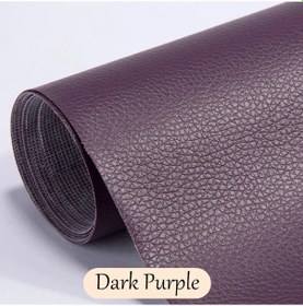 Resim Deri Tamir Yaması Tamir Kiti Kendinden Yapışkanlı Pu Deri Tamir Bandı Kanepe Dark Purple 35x50cm 