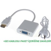 Resim Hdmı To Vga Ses Aktarım Dahil - Hdmı To Vga Çevirici Dönüştürücü 