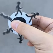 Resim Koşan Figürlü Dönen Top - Yetişkinler için Fidget Oyuncak, Masa Üstü Parmak Döndürme Oyunu, Parti Hediyesi/Ofis/Tatil Hediye (Dayanıklı Plastik Yapı) - Gençler ve Yetişkinler için Yenilikçi Masa Dekorasyonu 