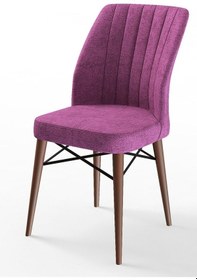 Resim Canisa Concept Flex Serisi Mor Sandalye Ceviz Gürgen Ayaklı Sandalye Mor Ayaklar Ceviz 