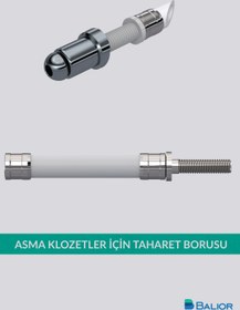 Resim BALİOR Asma Klozet Esnek Taharet Borusu 110 mm Rakorlu Bağlantı 