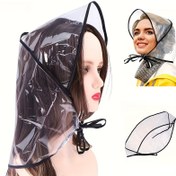 Resim 1/2 adet Şeffaf Şeffaf Plastik Turban Yağmur Şapkaları, Esnek Olmayan, Dokuma Olmayan, Kadınlar İçin Minimalist Tasarım - Yağmurlu Günler ve Açık Hava Aktiviteleri İçin Mükemmel, Yağmurlu Gün Ekipmanları | Minimalist Şapka | Şapka 