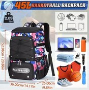 Resim Besthome1 Chuangyinshop Raınsmore 45l Siyah Basketbol Sırt Çantası - Ayakkabı Ve Top Bölmesi Çok Cepli Spor Çantası Siyah Siyah 