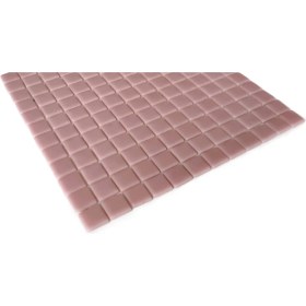 Resim MozaiKristaL Yaşam Alanlarının Tüm Yüzeyleri Için Cam Mozaik. Cam Ölçüsü: 25X25 Mm. File Ölçüsü: 31.5X31.5 Cm. Renk: Açık Pembe (1 Koli=10 File Karo=1 M2 Fiyatıdır) 