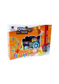 Resim Oyuncak Domino Taşı Dizen Tren Seti Oyuncak Tren Domino Taşları 