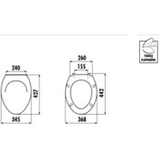 Resim Creavit Çınar Thermoplast Yavaş Kapanan Klozet Kapağı Kc0703.02 