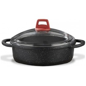 Resim Gülsan Gls Granit Döküm Basık Tencere Pilav Tenceresi 28 CM 
