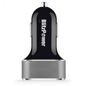 Resim BlitzPower Çift Portlu 4.8A / 24W USB-A Hızlı Araç Şarj Cihazı Gümüş 