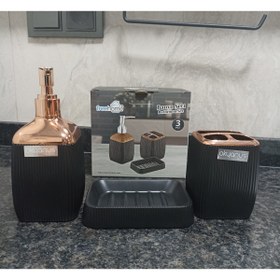 Resim FREE Home Banyo Seti 3lü Siyah Bakır 
