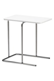 Resim IKEA Metal Yan Sehpa, Beyaz Renk 50x30 cm Koltuk Yanı Sehpa 
