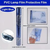 Resim Dashanshop Su Geçirmez Pvc Farlık Filmi - Çizilmeye Dayanıklı, Kendinden Yapışkanlı, 90% Işık Geçirgenliği, 30x300cm Açık Mavi 