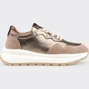 Resim Elle Vizon Deri Kadın Spor Ayakkabı 