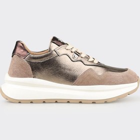 Resim Elle Vizon Deri Kadın Spor Ayakkabı 