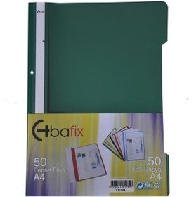 Resim Bafix Telli Dosya Plastik XL Yeşil A4 