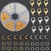 Resim 500 Adet Kutulu Istakoz Toka/Çanta Klipsi/Açık Halka Kombinasyonu, 100 Adet İstakoz Toka, 200 Adet Çanta Klipsi ve 200 Adet Açık Halka İçerir, Takı Yapımı Aksesuarları, DIY Boncuk Bağlantılar, Spacer Konnektörler, Kolye Kapama Tokaları, Bileklik & Halhal Kapatma Malzemeleri, Telefon Zinciri Anahtarlık Yapım Malzemeleri 
