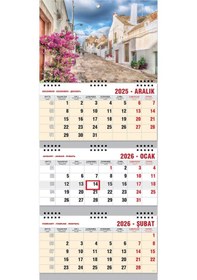 Resim 2026 Büyük Boy Extra Gemici Takvimi Denizci Duvar Takvimi 33x77.5 CM 