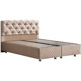 Resim Setaymobilya Baza, Vita Çift Kişilik Bej Baza + Başlık Seti, Setay 