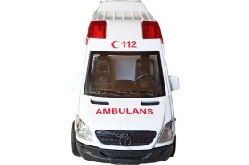 Resim Vardem Ambulans Metal Işıklı, Sirenli, Çek Bırak Tarzında(Ön ve Arka Kapıları Açılır) 