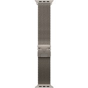 Resim Apple Watch 7 45mm Watch 44mm Redclick KRD-121 Metal İnce Slim Hasır Kordon 