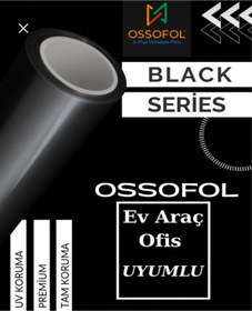 Resim OSSOFOL En koyu75x6mt Bina Cephe ısı kontrol (%67) Cam Filmi Çizilmez Amerikan en koyu ton 75x6 MT %5 