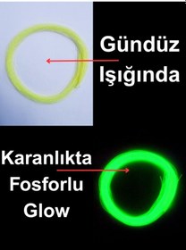 Resim Eagenset Sarı Fosforlu Karanlıkta Parlayan Glow Uv Çapari Simi 
