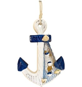 Resim 17X12 Cm Ahşap Mini Çapa Ahşap Gemici Çapası 