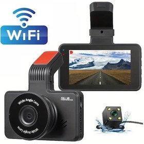 Resim Hd Dashcam Kablosuz Wifi Yaklantı Ön Ve Arka Çift Lens Ile Ters Video Araba Hiçbiri Y19aw 