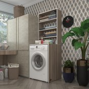 Resim Kenz Life Çamaşır Makinesi Dolabı Vanka Crd 180*066*55-20 Banyo Kapaksız Arkalıksız 