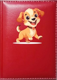 Resim Promosyon Denizi Sevimli Köpek 2 Görselli Kırmızı Ruhsat Kabı 