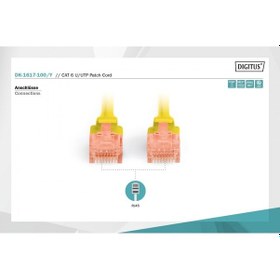 Resim DIGITUS 10m CAT6 Utp DK-1617-100/Y Sarı Patc Kablo 